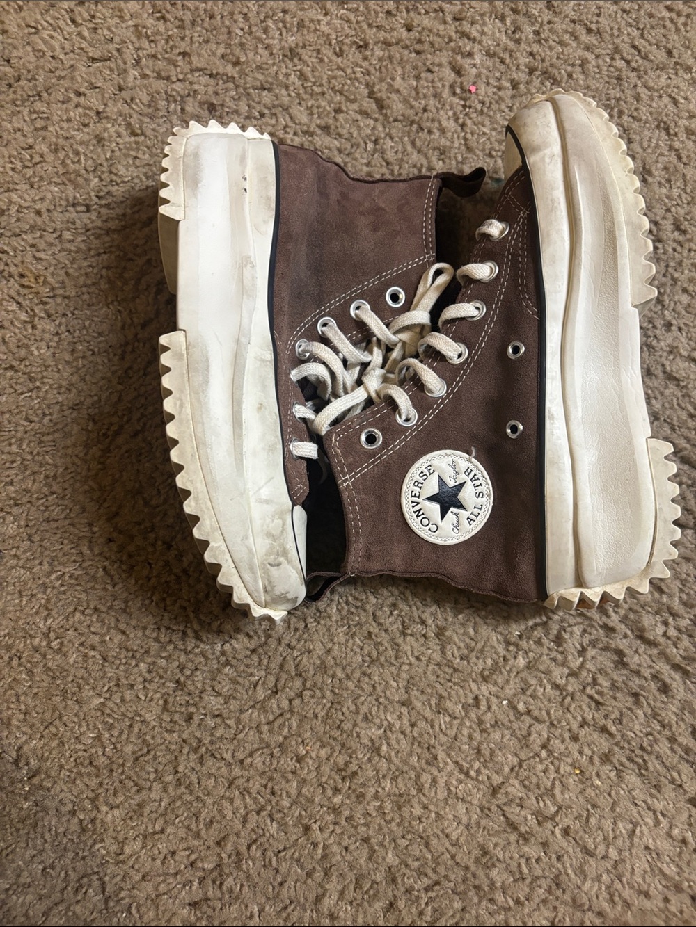 Converse Run Star Hike Hi Platform Shoe Sneaker brown women's 6.5